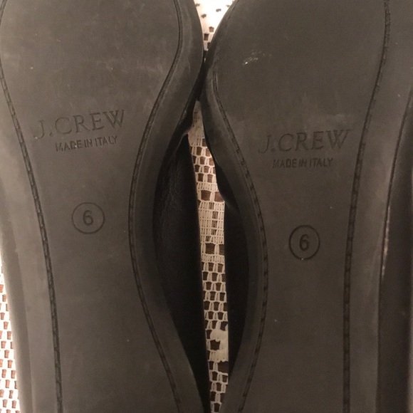 J. CREW Black And Silver Leather Flats Sz 6 - Picture 7 of 7